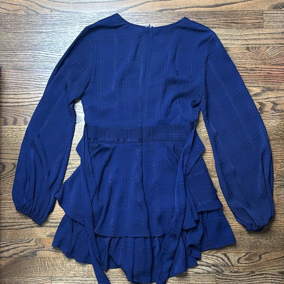 Saints + Secrets Navy Blue Ruffle Mini Romper - Picture 3 of 12